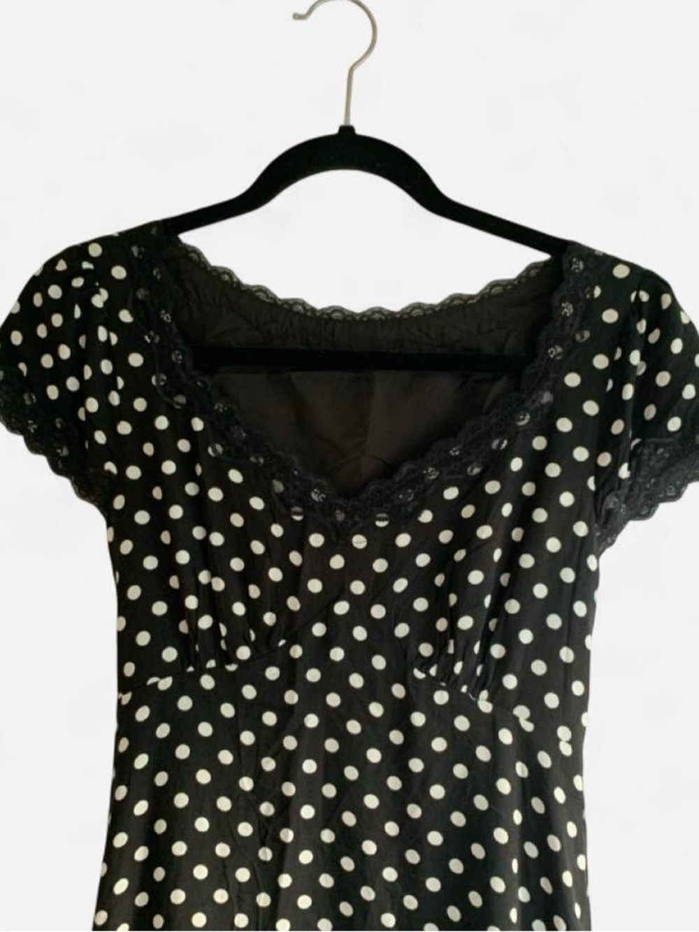 COMMENSE Black & White Polka Dot Midi Dress – Size S – NWT - Picture 3 of 8